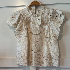 Anthropology Lainie cut out blouse